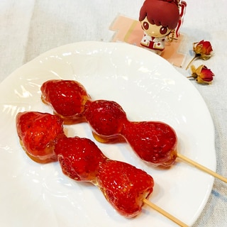 子供と一緒に簡単お菓子カリッ、じゅわ〜♡のいちご飴